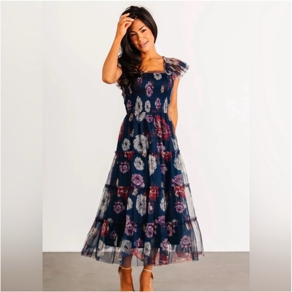 clementine tulle midi dress Cue the compliments Our was made to turn heads With soft ruffles, stretchy smocking, and floaty layers, its giving elegance with zero effort Inclusive sizing (XS garden parties Clementine Tulle Midi Dress, Dusty